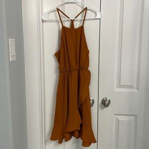 White Birch Dress, Size Small. Burnt Orange color.